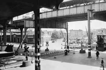 16. LIRR Atlantic Br-ENY-Snediker Ave-Williams Pl-ENY Ave. Xing-Fulton-Canarsie ELs -C. 1938-(NE).jpg (121596 bytes)
